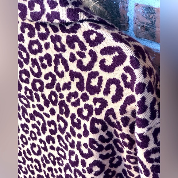 Ann Taylor Leopard Print Sweater Blazer. Woman’s Size XL - Picture 9 of 11